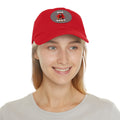 Round leather patch hat