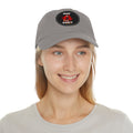 Round leather patch hat