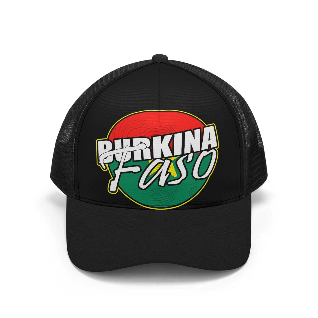  Front Printing Mesh Trucker Hats Burkina Faso ornatusapparel