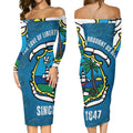  Long Sleeve Wrap Dress Liberia ornatusapparel
