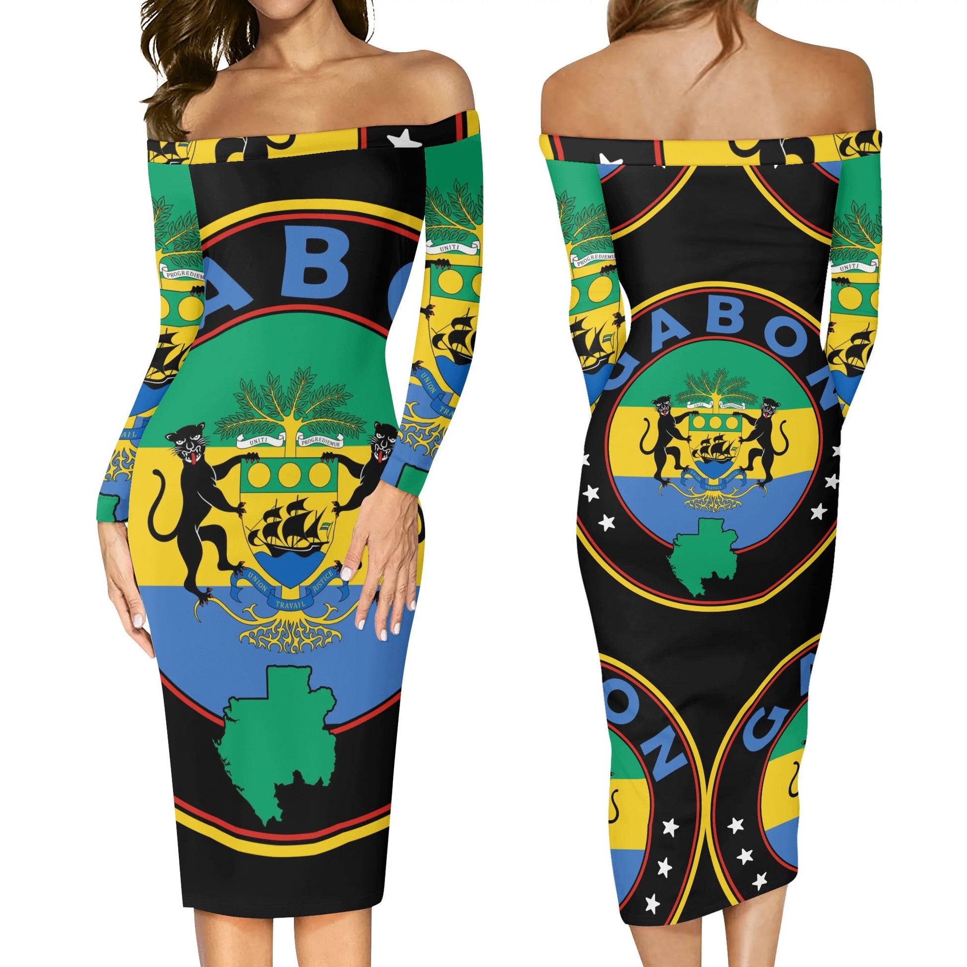 Off the Shoulder Long Sleeve Dress