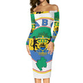 Off the Shoulder Long Sleeve Dress