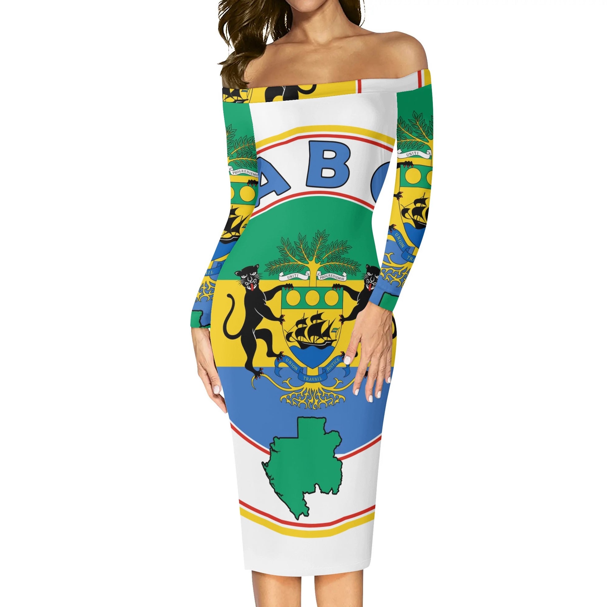 Off the Shoulder Long Sleeve Dress