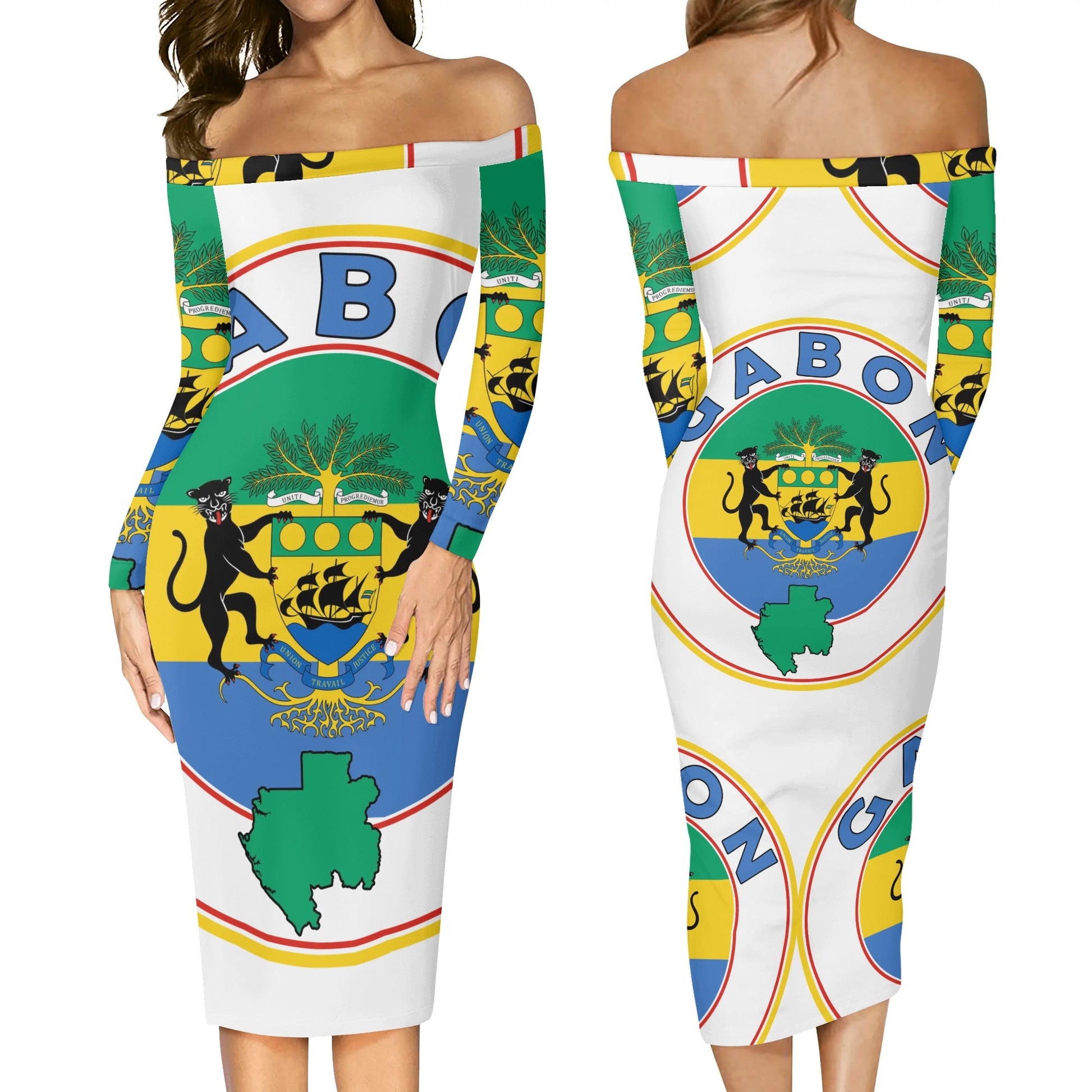 Off the Shoulder Long Sleeve Dress