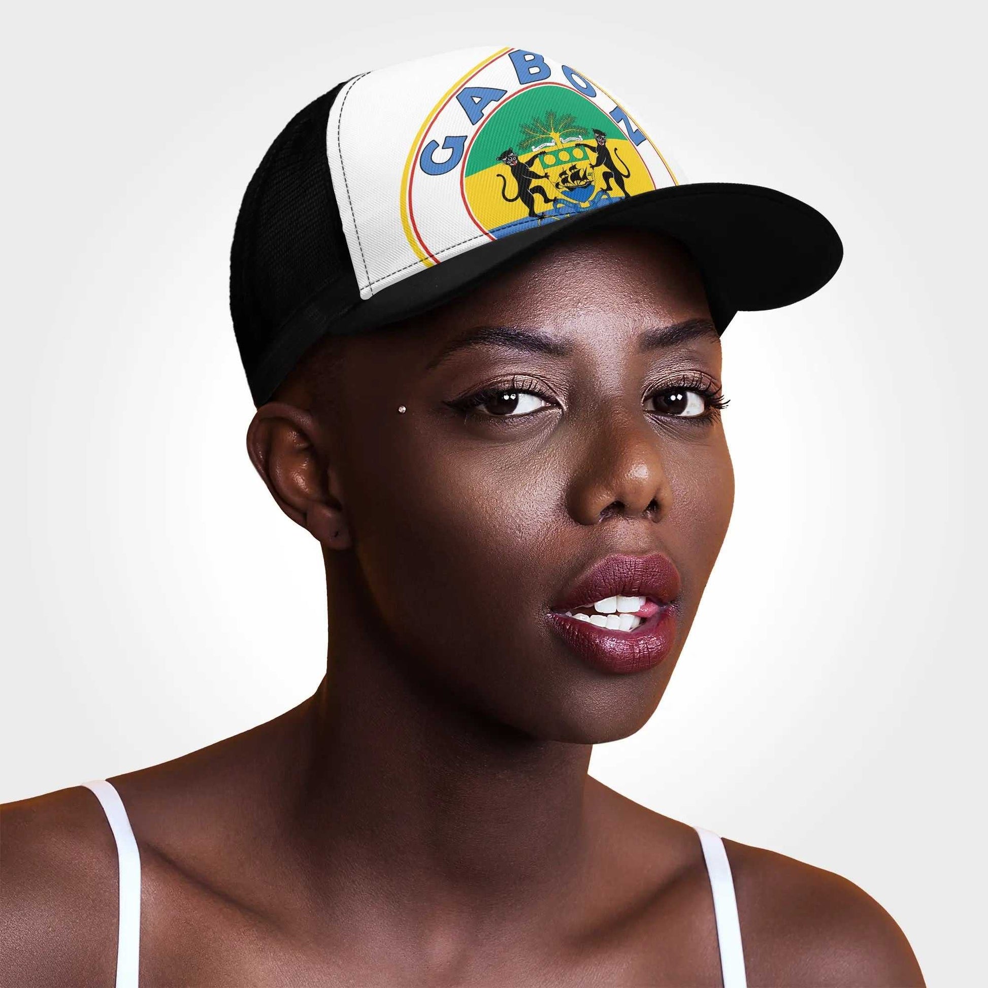  Front Printing Mesh Trucker Hats Gabon ornatusapparel