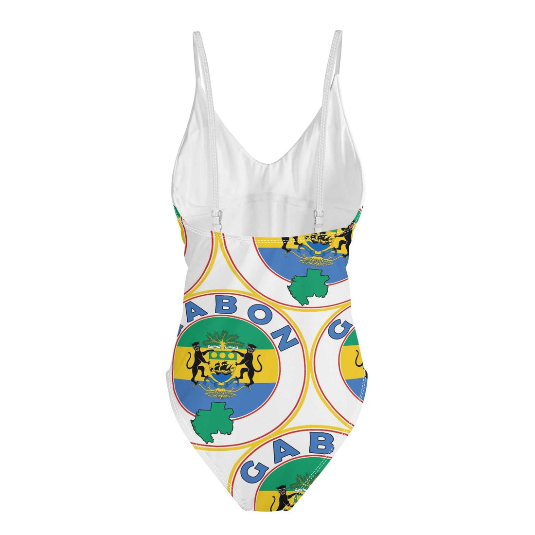 Women’s One Piece V-neck Low Back Swimsuit Bathing Suit Bikini Gabon ornatusapparel