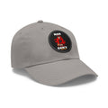 Round leather patch hat
