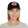 Round leather patch hat