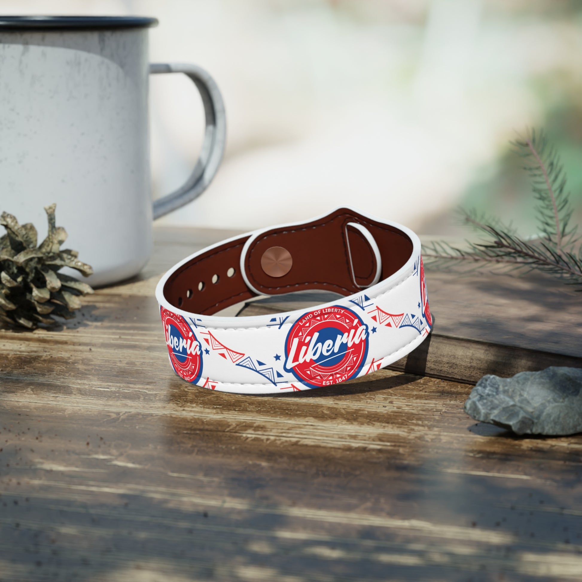 Faux leather bracelet