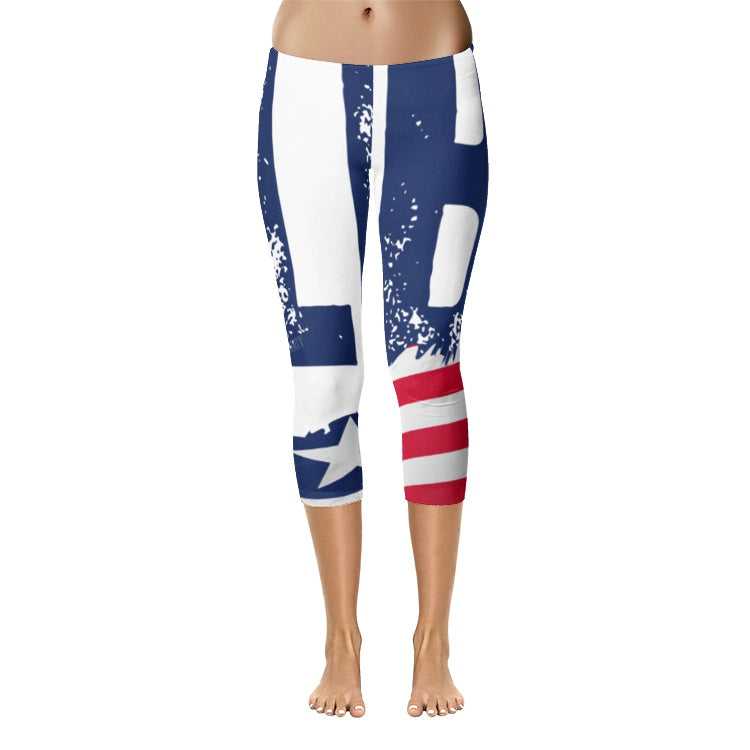 Leggings All-Over Print Capri Leggings Liberia ornatusapparel