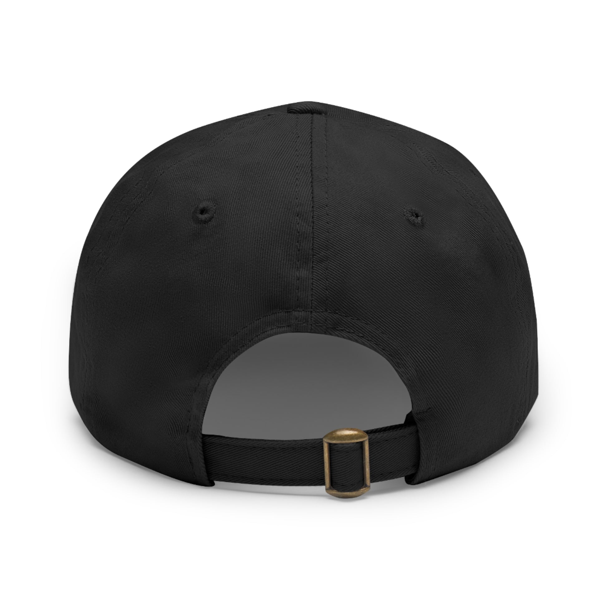 Round leather patch hat